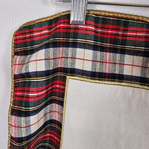 Willamstown 18" Gray Frenchie Bulldog Gold/Red Checker Plaid Pillow Sham Cover - Picture 5 of 10